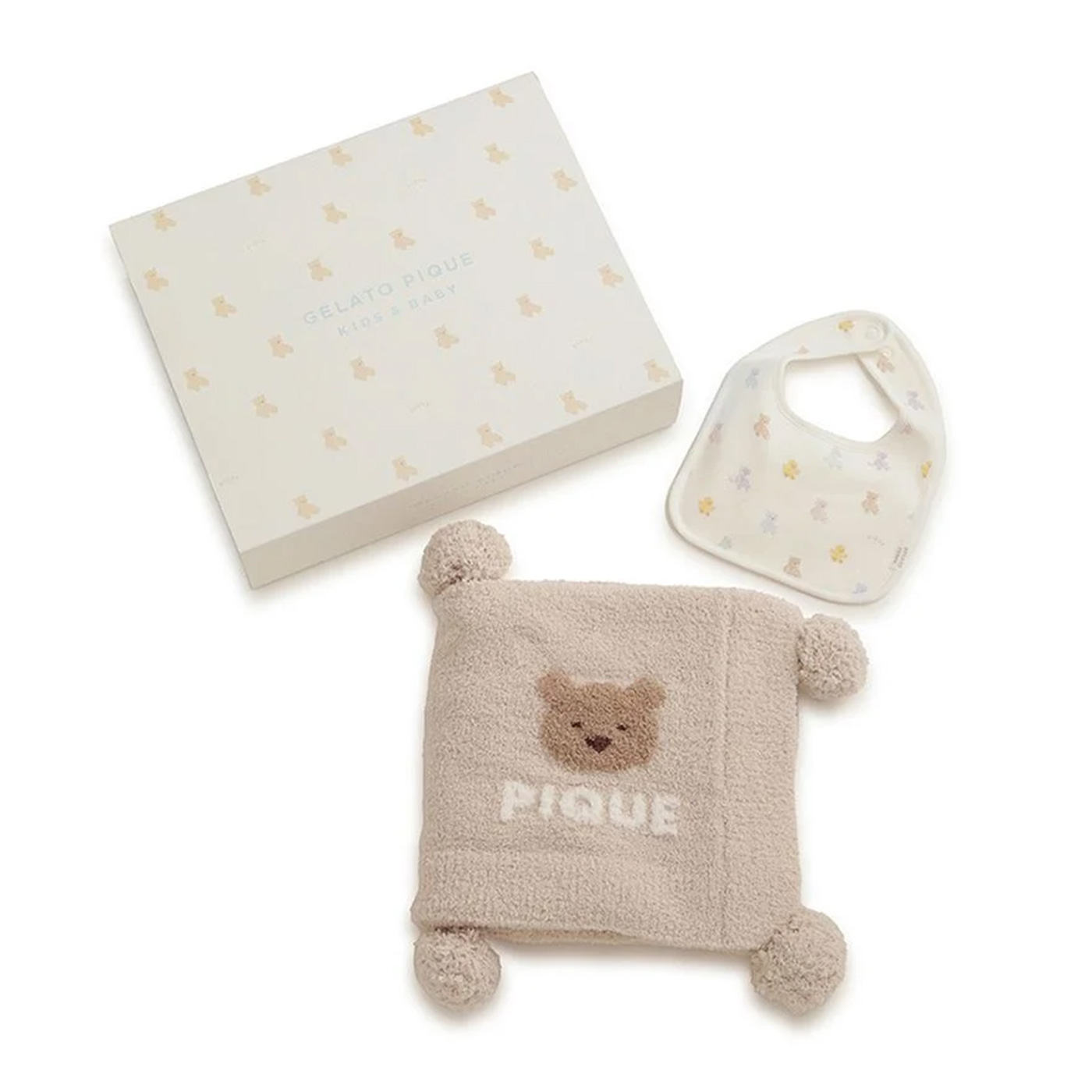 ジェラートピケ ベビー BABY ベアブランケット&スタイ2点セット ギフトBOX pbgg259067 専用BOX入り 出産祝い gelato pique | gelato pique | 01