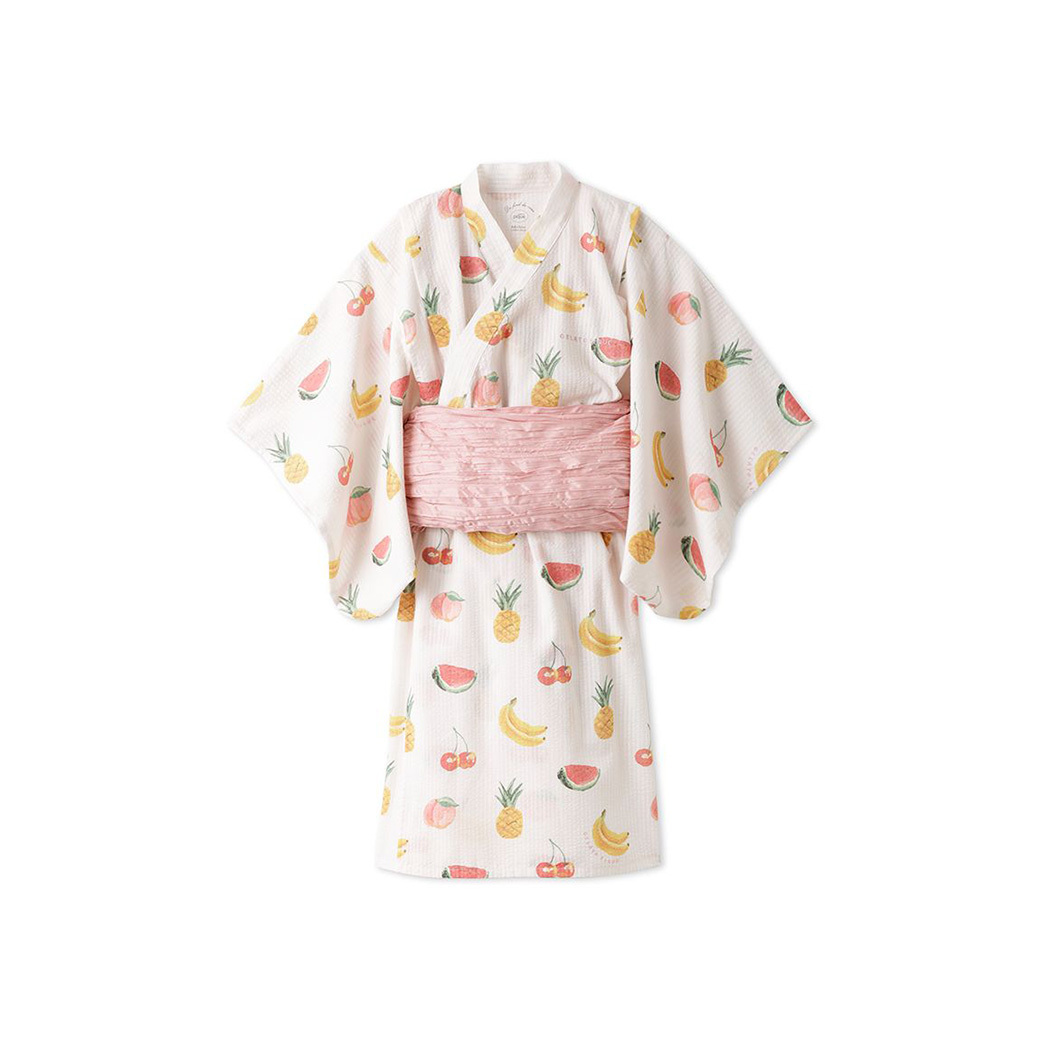 gelato pique キッズ ONLINE限定 KIDS フルーツ柄浴衣セット pkft242416 ジェラピケ ワンピース 夏祭り｜selectzakkamu｜03