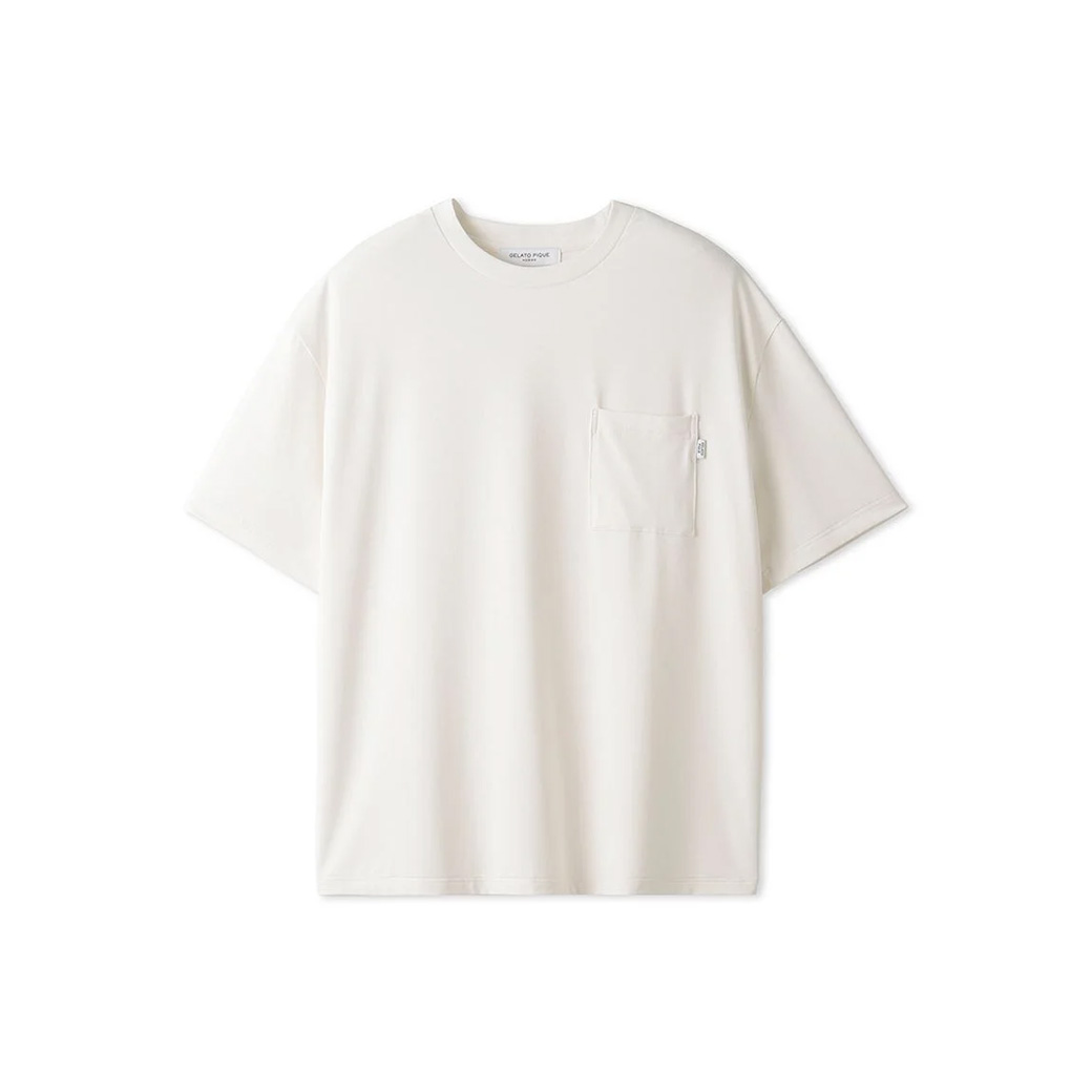 GELATO PIQUE HOMME 接触冷感 ジェラートピケロゴバックプリントTシャツ pmct242943 メンズ ルームウェア｜selectzakkamu｜02