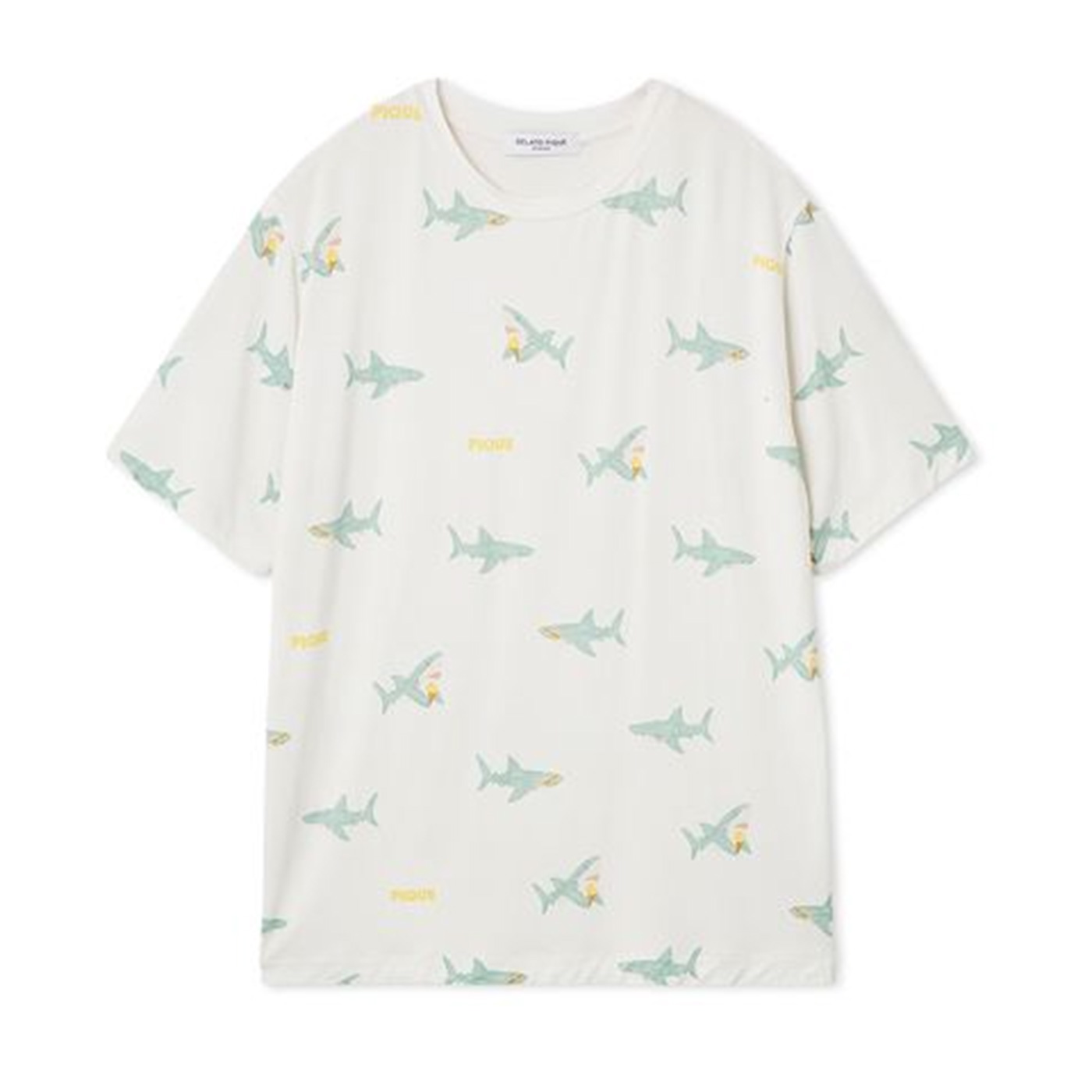 ジェラートピケ オム 接触冷感 SHARK柄Tシャツ pmct252300 メンズ パジャマ ルームウェア 部屋着 GELATO PIQUE HOMME | gelato pique | 01