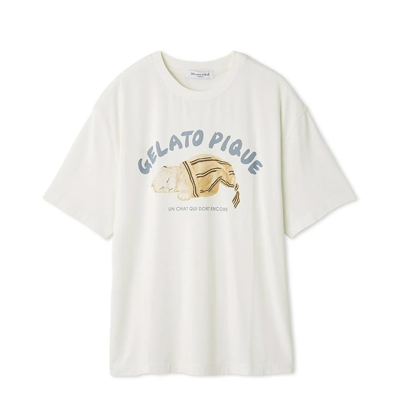 gelato pique（ジェラートピケ） オム sleeping cat ワンポイントT