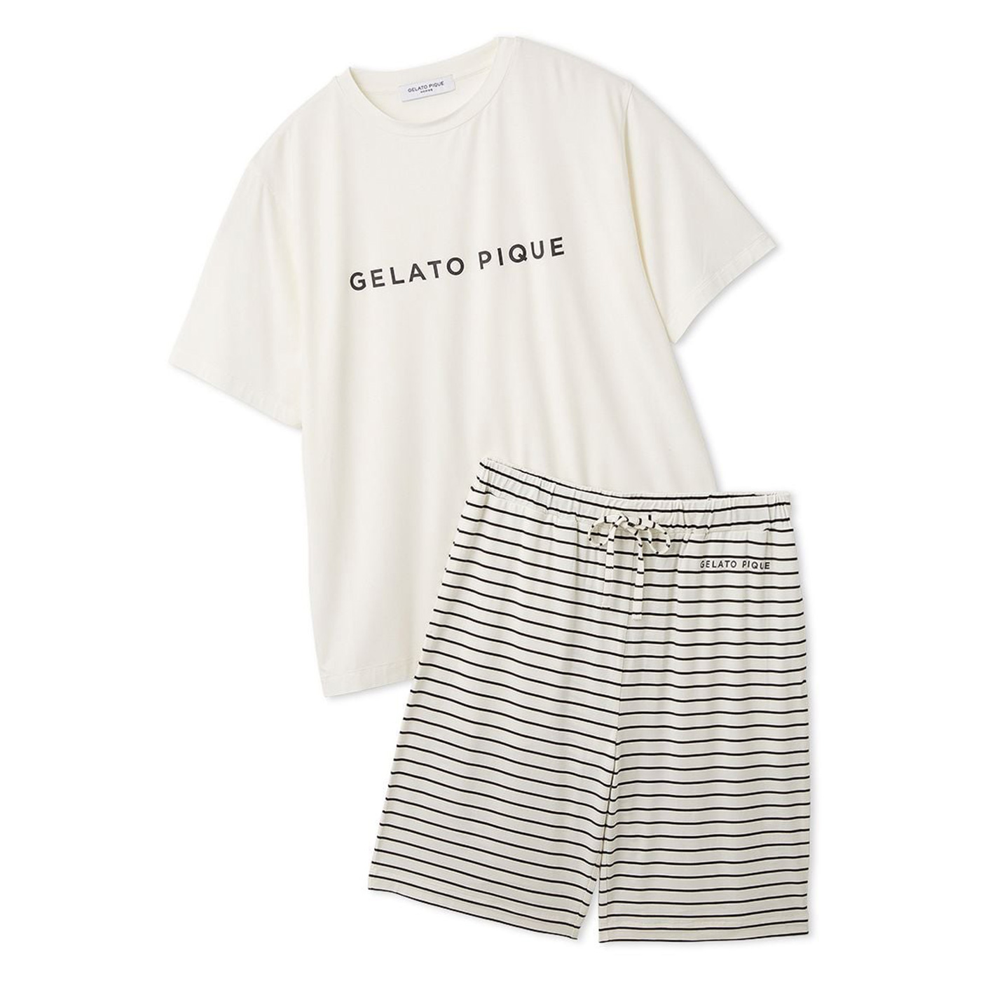 gelato pique（ジェラートピケ） オム レーヨンロゴTシャツ&ボーダー