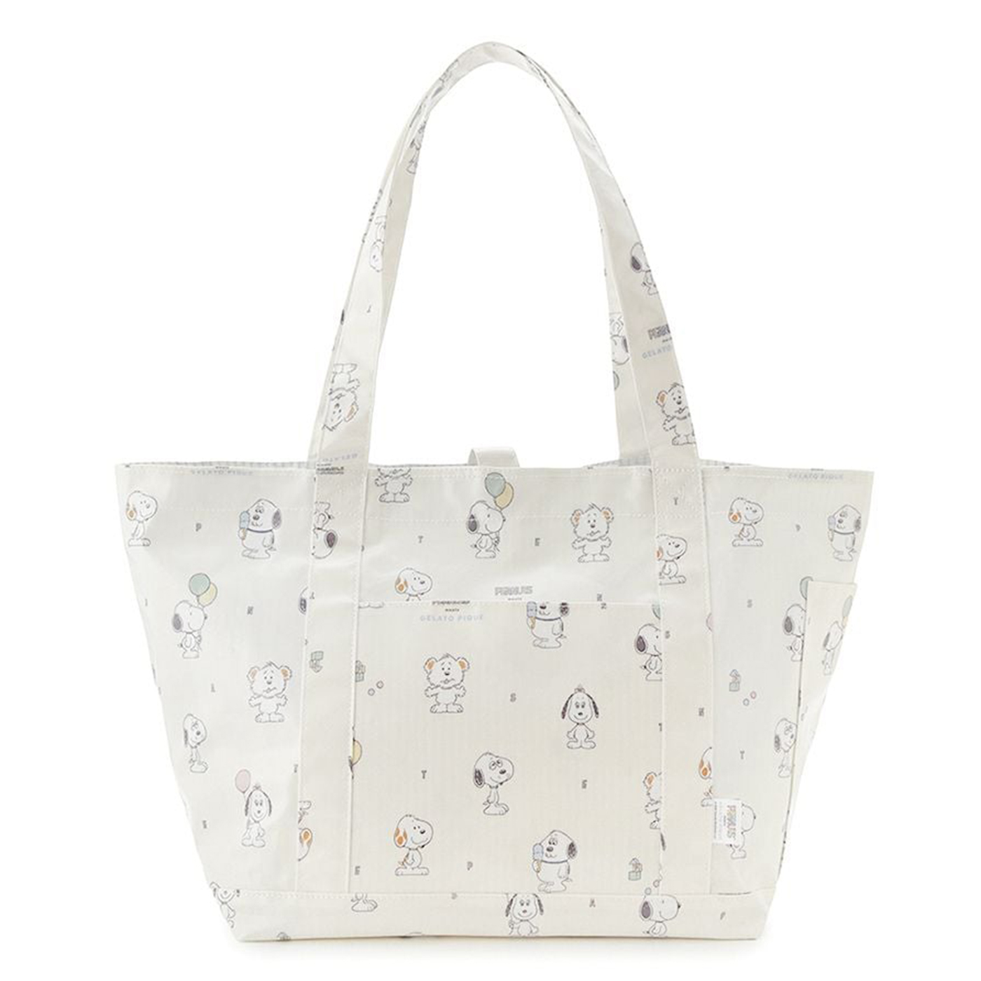 gelato pique（ジェラートピケ） PEANUTS PUPPIES 総柄ママバッグ