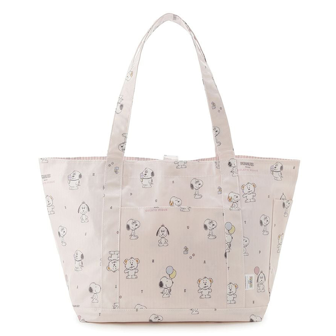 gelato pique ジェラートピケ PEANUTS PUPPIES 総柄ママバッグ