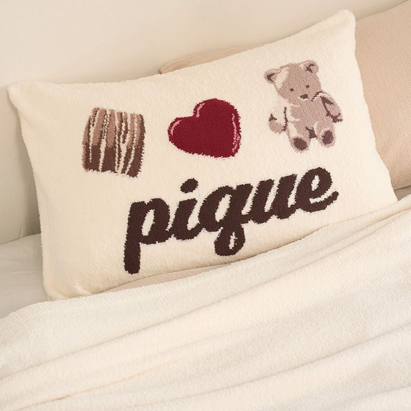 gelato pique（ジェラートピケ） Sleep Valentine ジャガードピロー