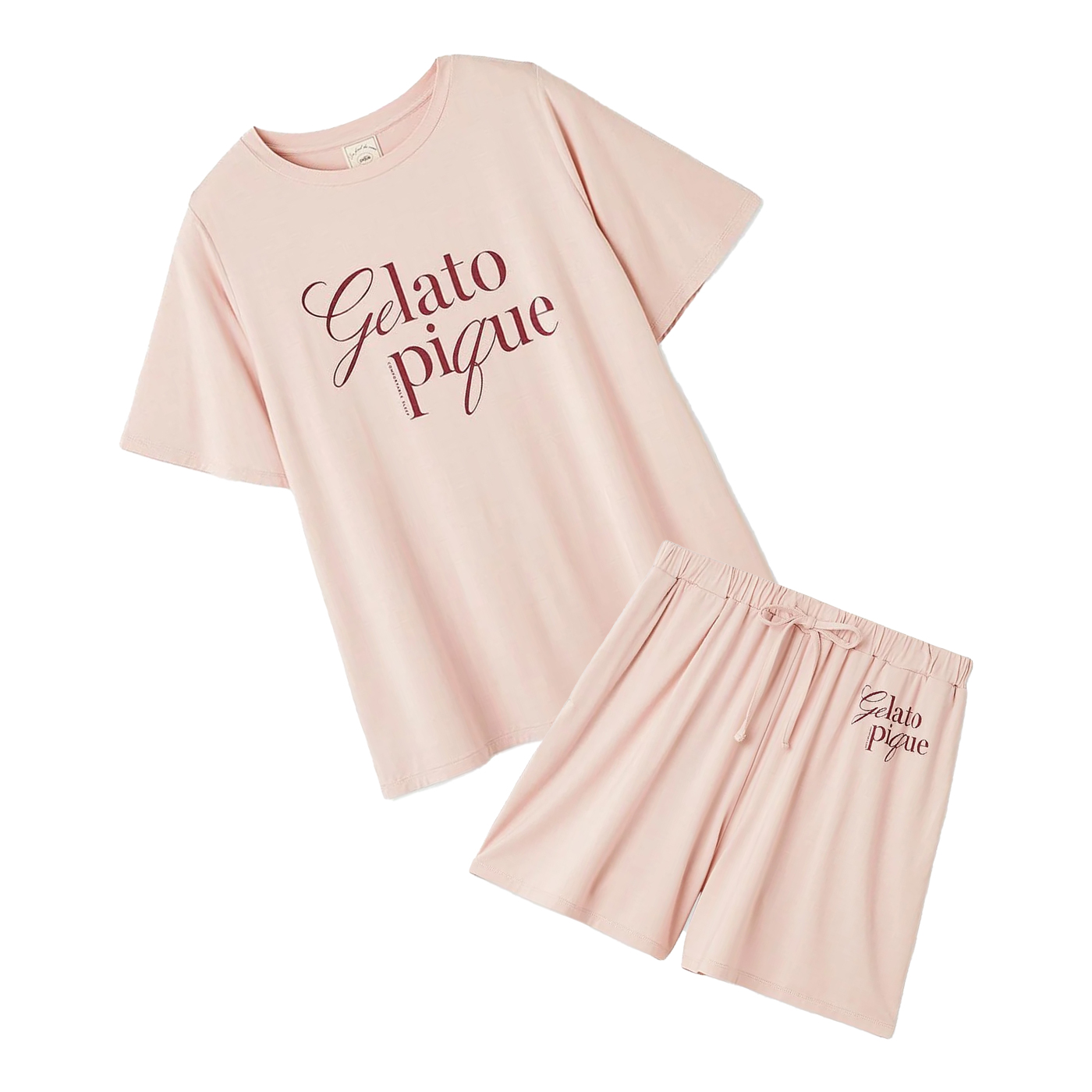 ジェラートピケ 接触冷感 レーヨンロゴTシャツ&ショートパンツセット pwct252243set pwcp252245 パジャマ gelato pique | gelato pique | 02