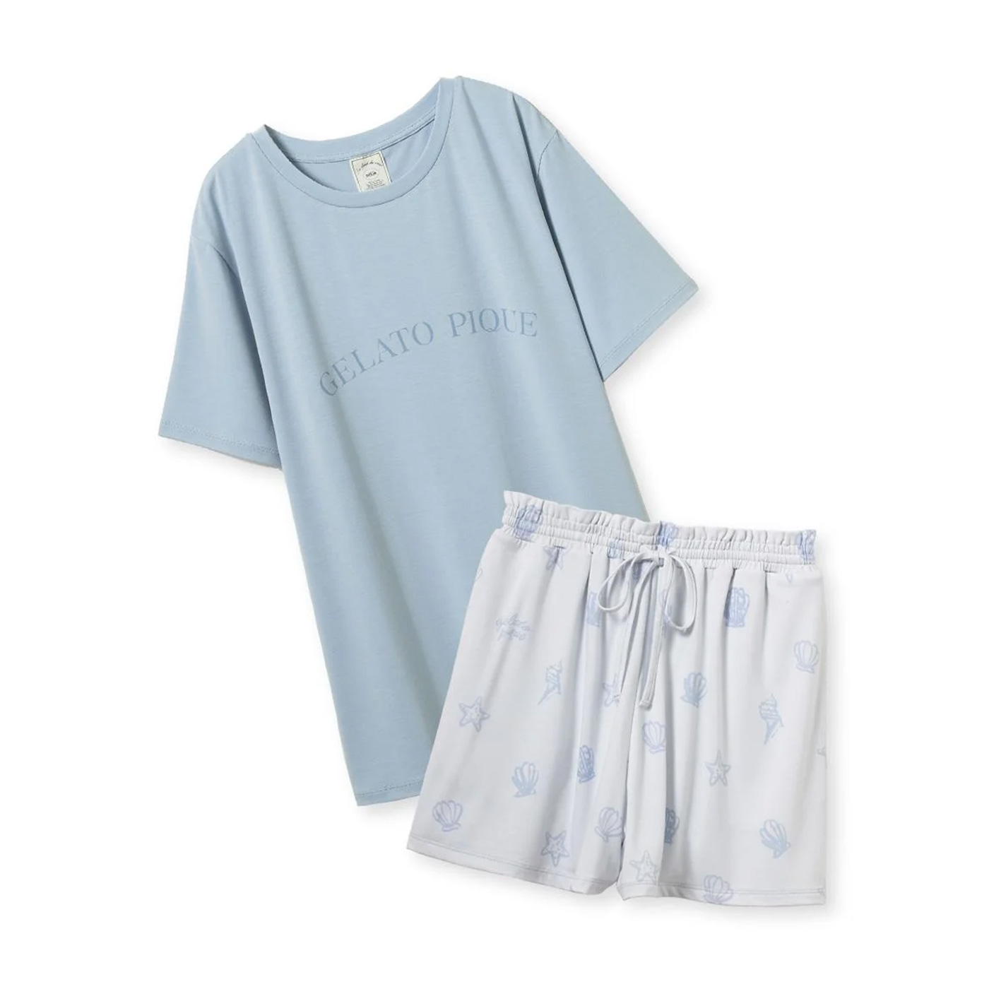 ジェラートピケ 接触冷感 モチーフ4柄ワンポイントTシャツ&ショートパンツセット pwct252311 ジェラピケ ルームウェア 上下セット | gelato pique | 02