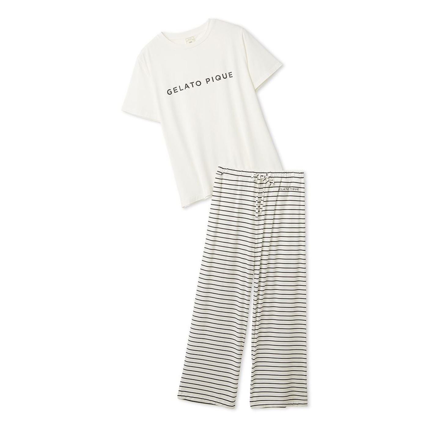 ジェラートピケ レーヨンロゴメロー Tシャツ ロングパンツ レーヨンロゴロングパンツ(ロングパンツ)｜ルームウェア・パジャマ通販