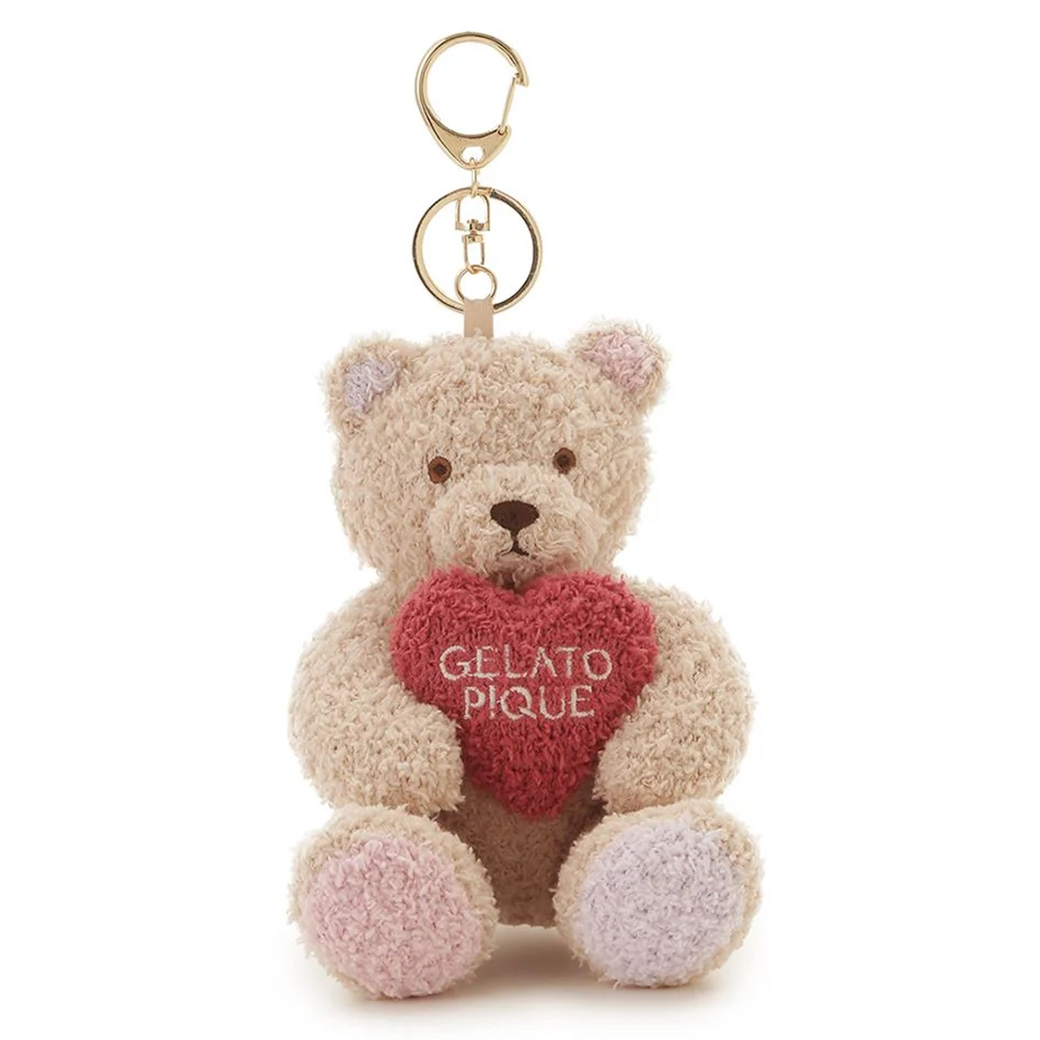 SALE20%OFF ジェラートピケ Valentine べビモコハートベアチャーム pwgg251692 ジェラピケ レディース バレンタイン キーホルダー | gelato pique | 01
