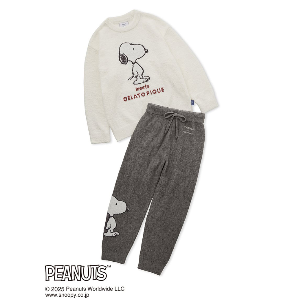 gelato pique ジェラートピケ PEANUTS ベビモコジャガードプル
