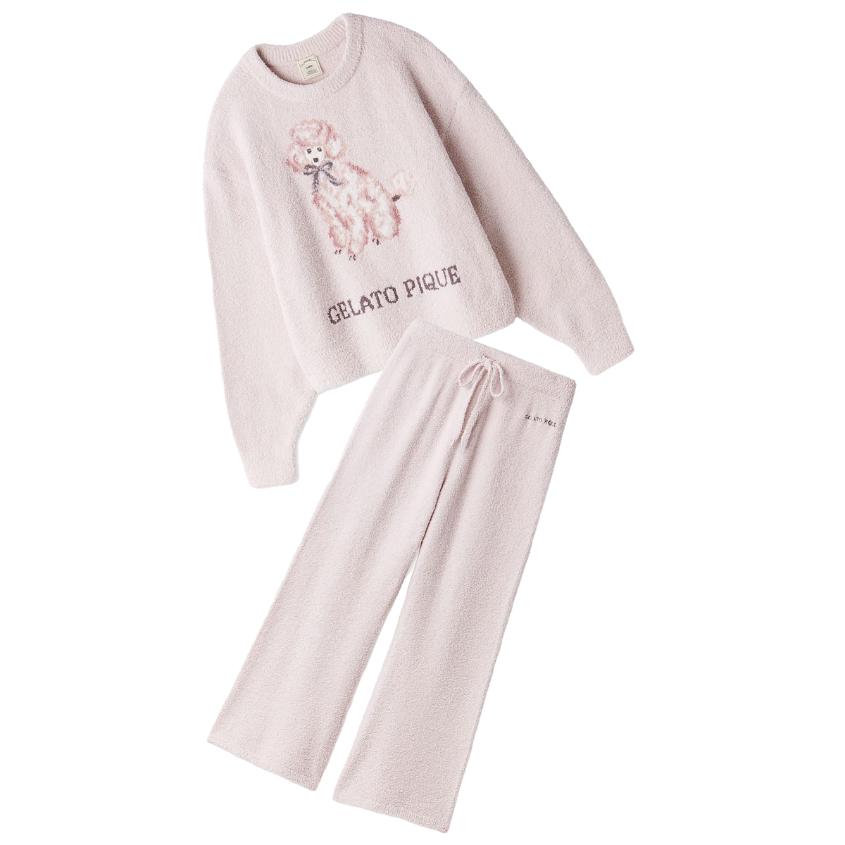 新品未開封 ジェラートピケ トイプードル Tシャツ&ロングパンツ ピンク 新品未開封 ジェラートピケ トイプードル Tシャツ&ロングパンツ ピンク