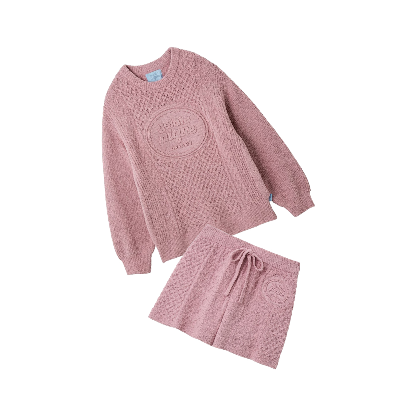 【新品】ジェラートピケあざらしジャガードプルオーバー&ショートパンツセットピンク gelato pique（ジェラートピケ）の「【HOMME】あざらしジャガードプル