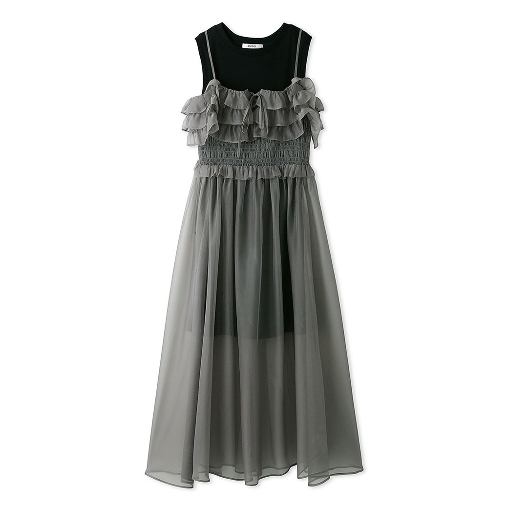 SNIDEL SALE40%OFF シアーレイヤードカットミニワンピース SNIDEL SALE40%OFF シアーレイヤードカットミニワンピース
