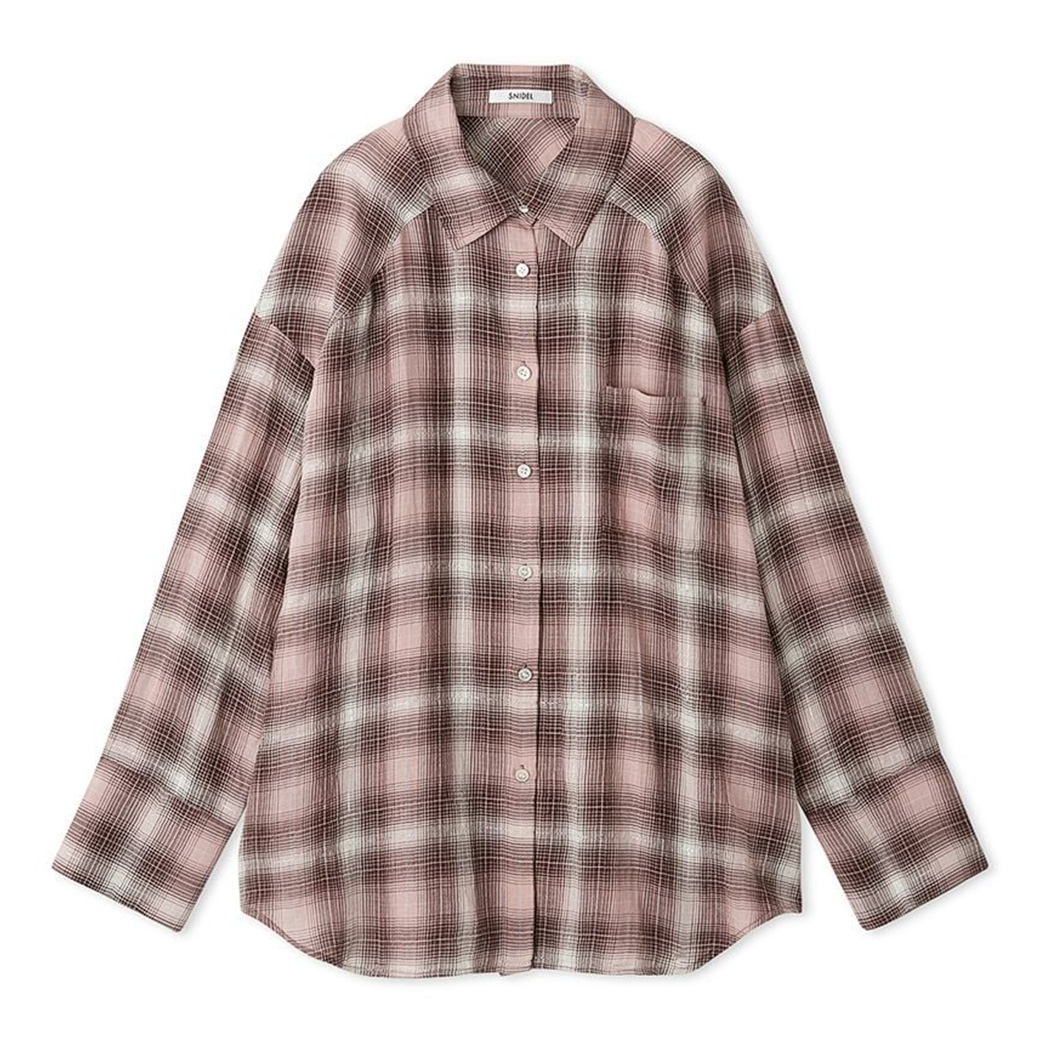 SALE10%OFF スナイデル SNIDEL バリエシャツ swfb251173 レディース ブラウス 羽織り チェック柄 トップス | SNIDEL | 02