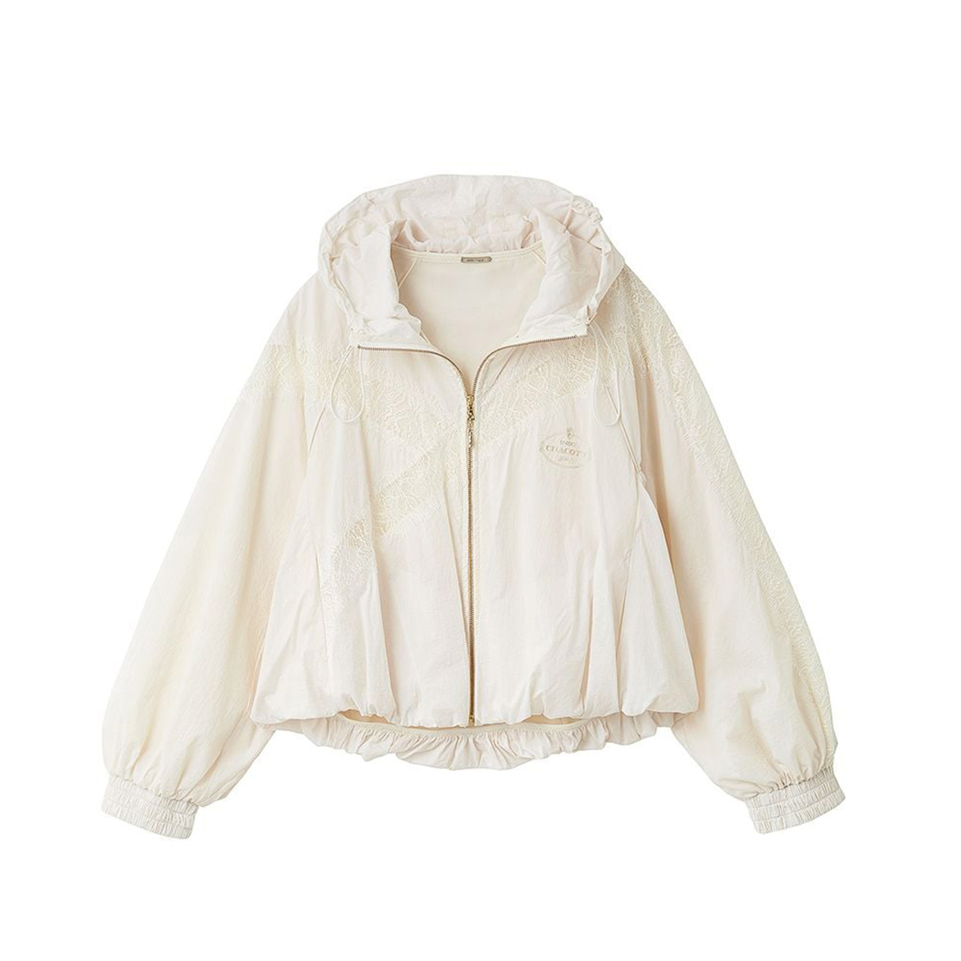 新作新品タグ付き　スナイデル♡Chacottコラボナイロンレースブルゾン SNIDEL（スナイデル） ブルゾン アウター 「Chacott」コラボナイロン