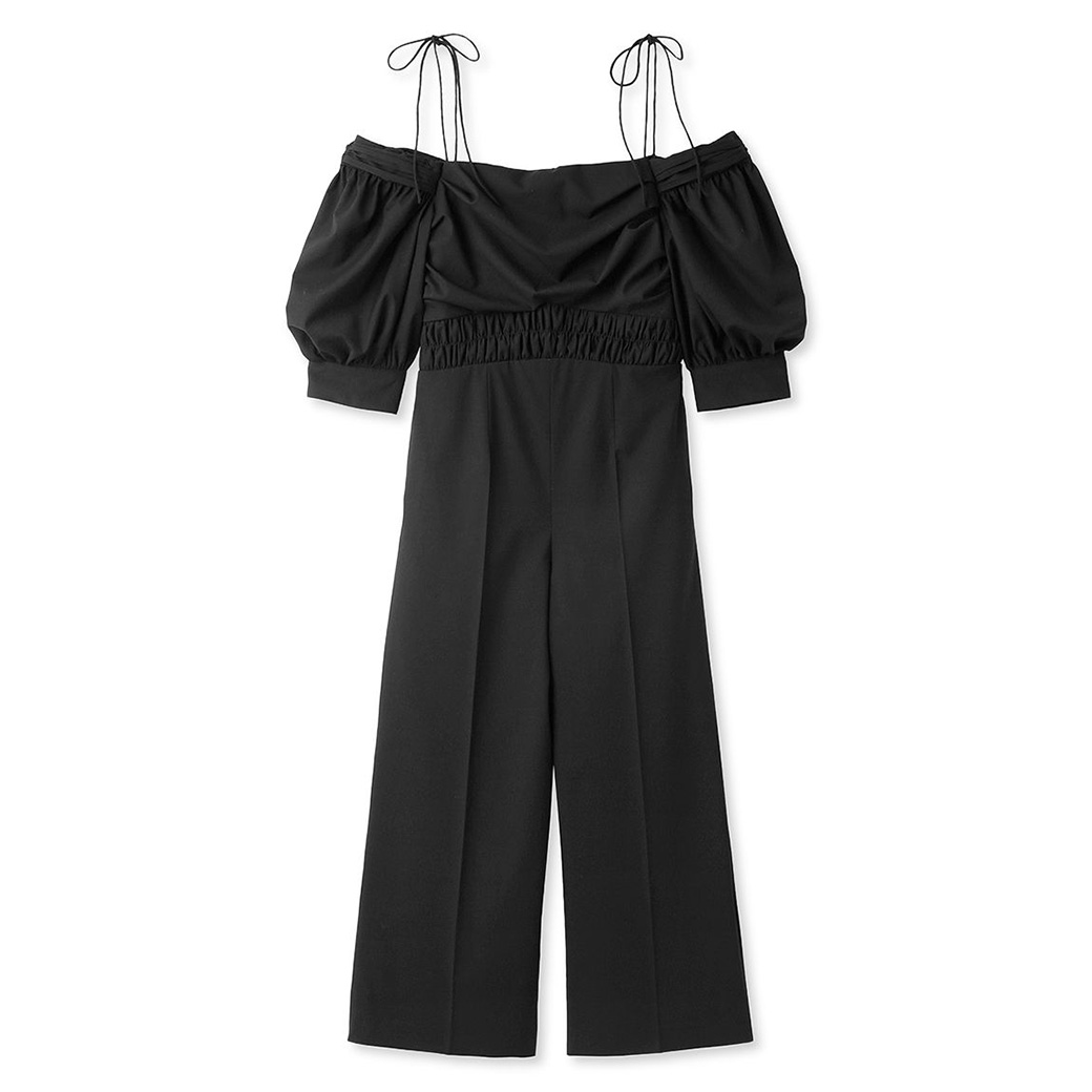 SALE50%OFF SNIDEL 2Wayパフオールインワン swfo241088 レディース コンビネゾン パフスリーブ ロングパンツ 脚長効果 つなぎ | SNIDEL | 02