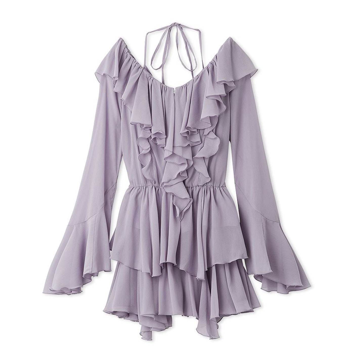 SNIDEL（スナイデル） SALE50%OFF シフォンフリルミニコンビワンピース