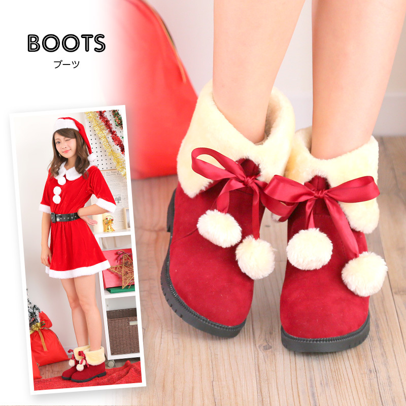 ブーツ クリスマス コスプレ サンタ コスチューム 防寒 イベント