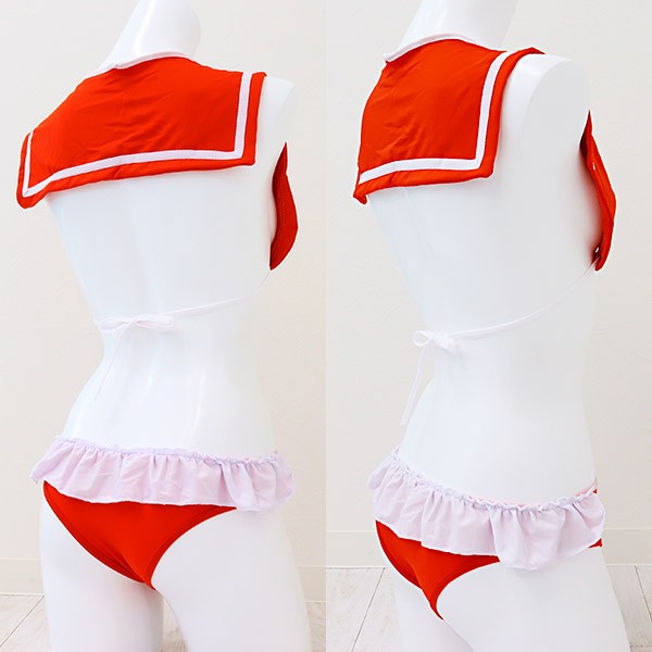 水着 セーラー服 ビキニ セーラービキニ 大人用 コスプレ 衣装 セクシー 水着 マイクロビキニ 極小 過激 セパレート フリル