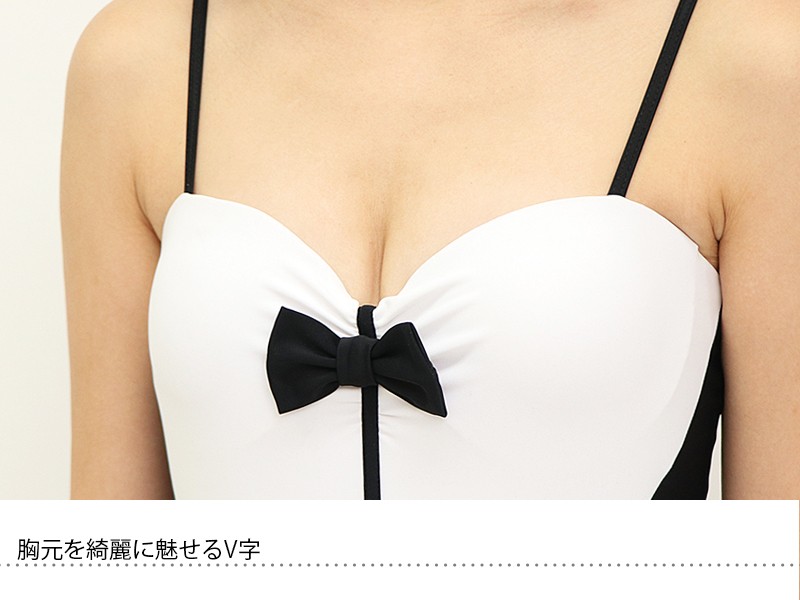 燕尾パレオ付きバニーガール水着2点セット