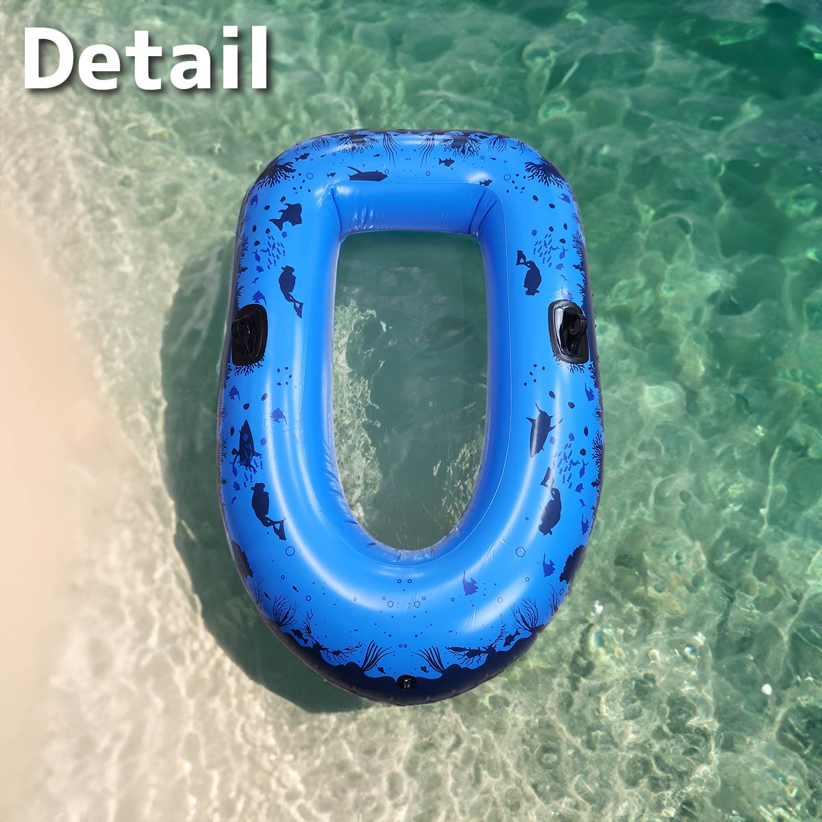 ウォーターロール　ブルー　新古品　海　浮き輪　アクティビティ　川　アウトドア 浮き輪 ボート フロート 透明 大人 子ども 浮輪 アクティビティ 夏