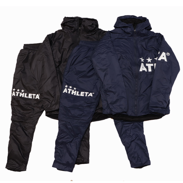 ATHLETA アスレタ 04177 04179 アクティブホロウジャケット+パンツ　中綿ウォーマー　上下セット ATHLETA アスレタ 04177 04179 アクティブホロウジャケット+パンツ