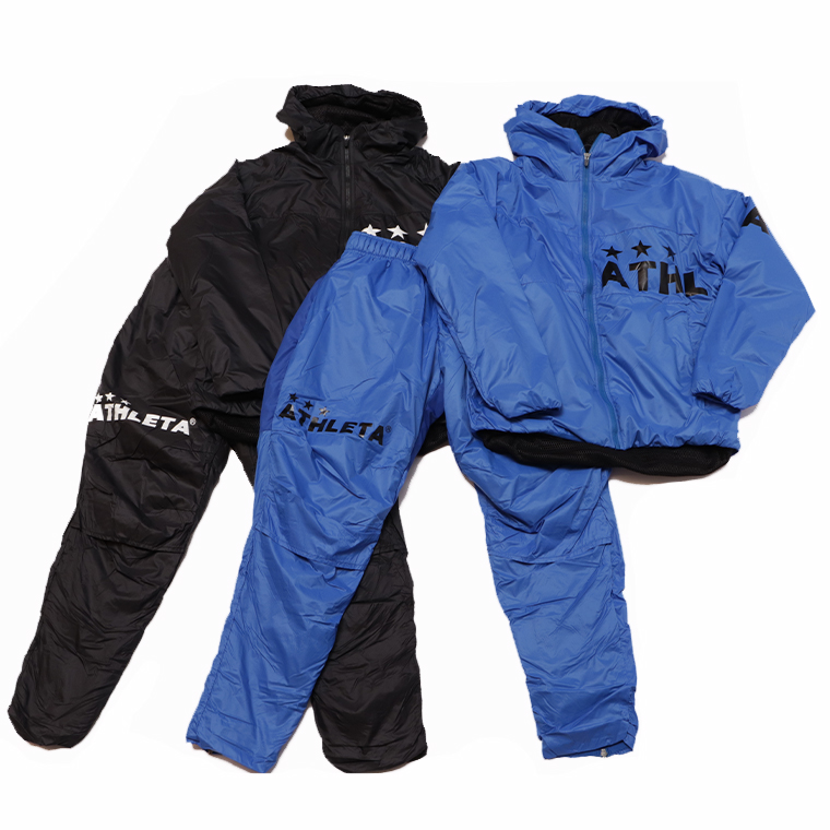 ATHLETA アスレタ 04177J 04179J ジュニア　ボーイズ　アクティブホロウジャケット+パンツ　中綿ウォーマー　上下セット ATHLETA アスレタ 04177J 04179J ジュニア ボーイズ アクティブホロウ