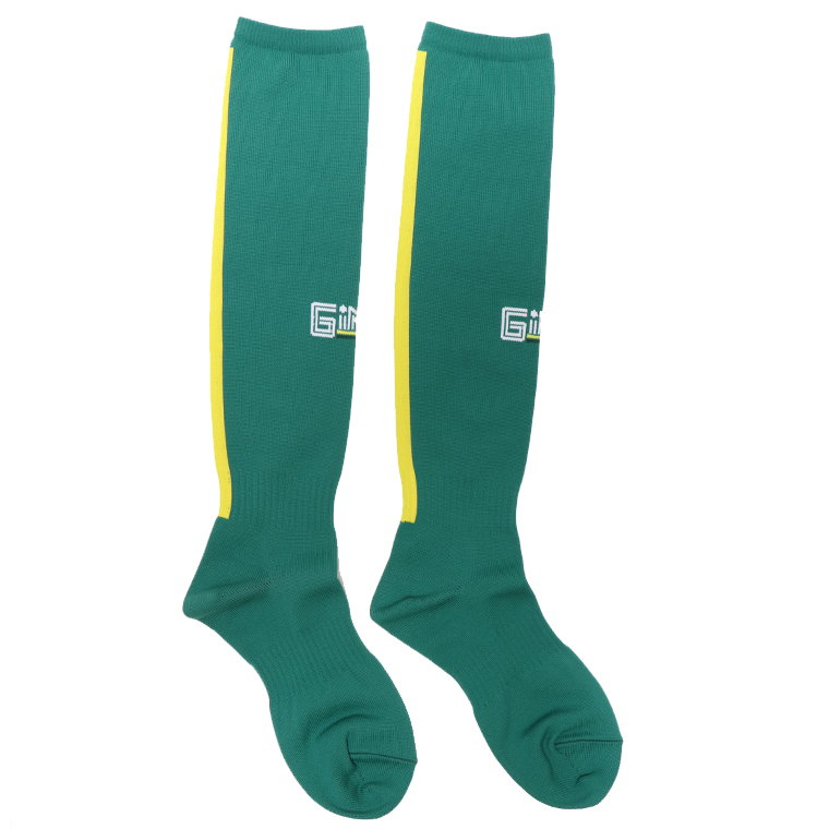 GINGA サッカーソックス 緑色 サッカーソックス 全8色 24-26cm ハイソックス 圧 通気性 防臭
