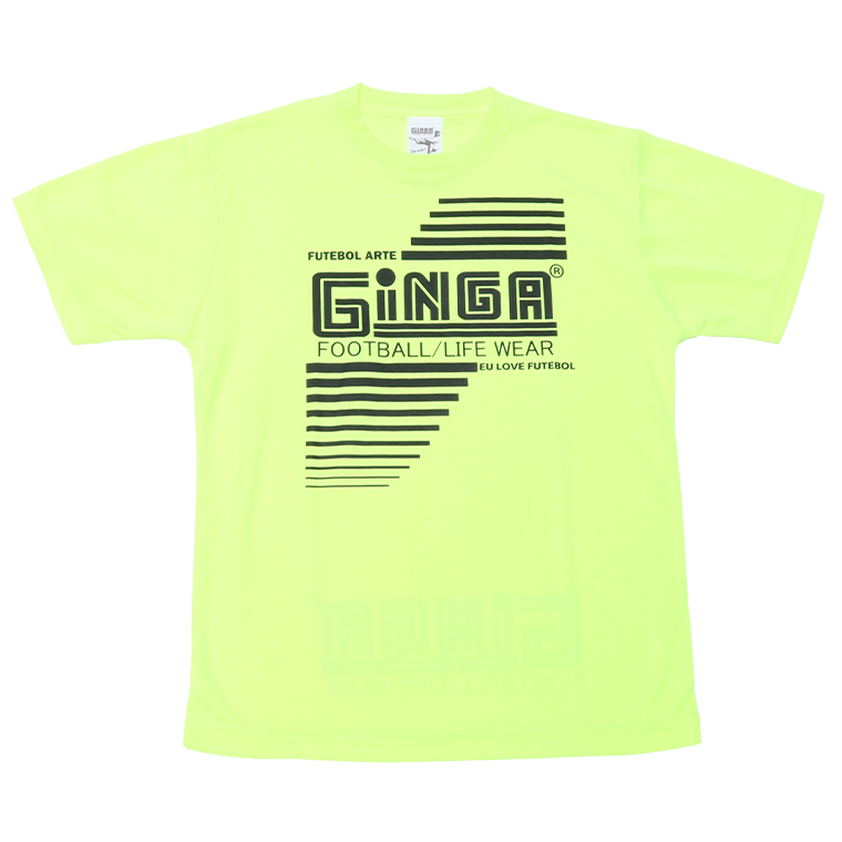 GINGA ジンガ　GG107152 GG105152　STRETCH PRA SHIRT　蛍光イエロー Tシャツ　プラシャツ ジュニア　子供　メンズ　大人　吸汗速乾