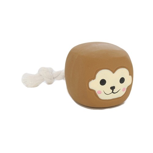 しゃかいのいぬさま専用品 犬 おもちゃ アニマルフレンズ キューブトイ ラバー ロープ付き