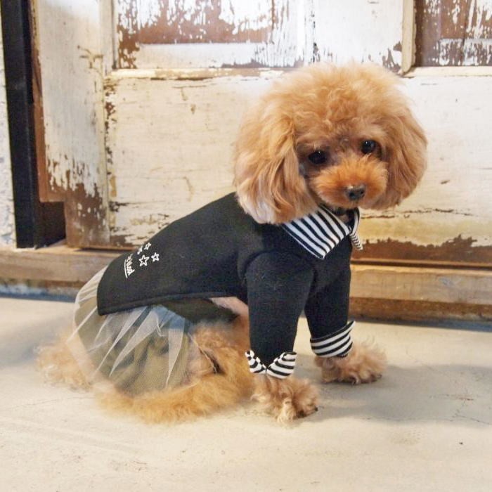 犬 服 秋冬 チュール付き カーキスカート サスペンダー付き 犬 服 秋冬 チュール付き カーキスカート サスペンダー付き