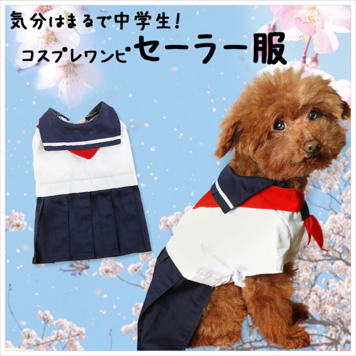 犬 服 セーラー服 制服 学生服 女の子 Air Ballon エアバルーン スカート コスプレ コスチューム :s-k-138030:犬の服  Selfish House 通販 