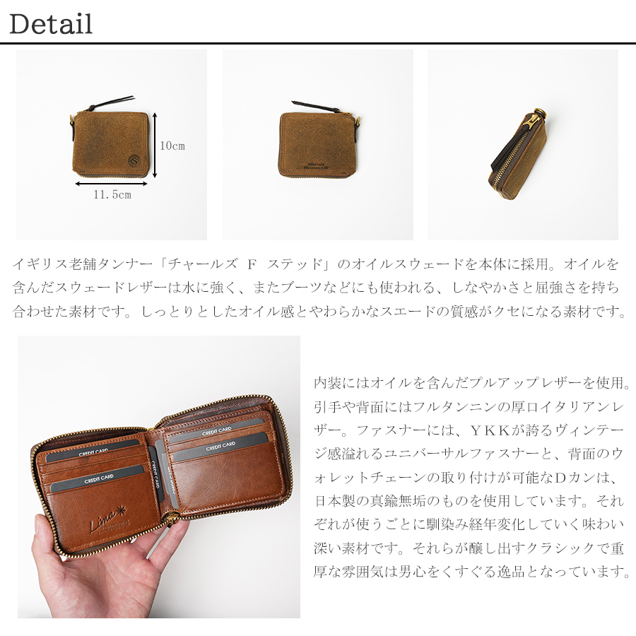 BAGGY PORT（バギーポート） ラウンドファスナー 二つ折り財布 FZKM12