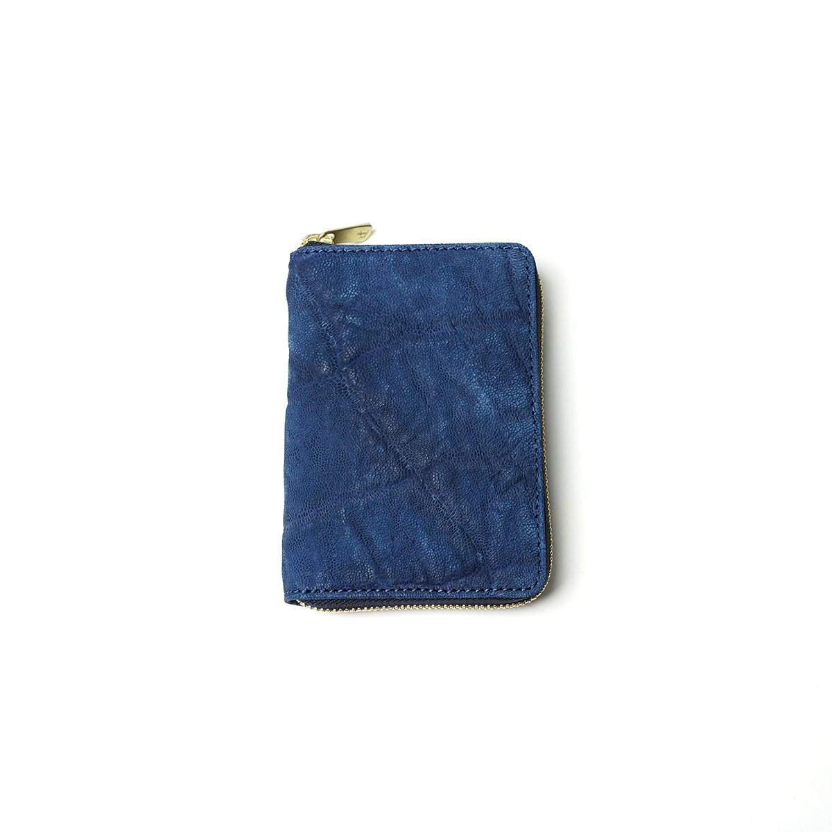 BAGGY PORT（バギーポート） 藍染め×象革 ラウンドファスナーハーフ