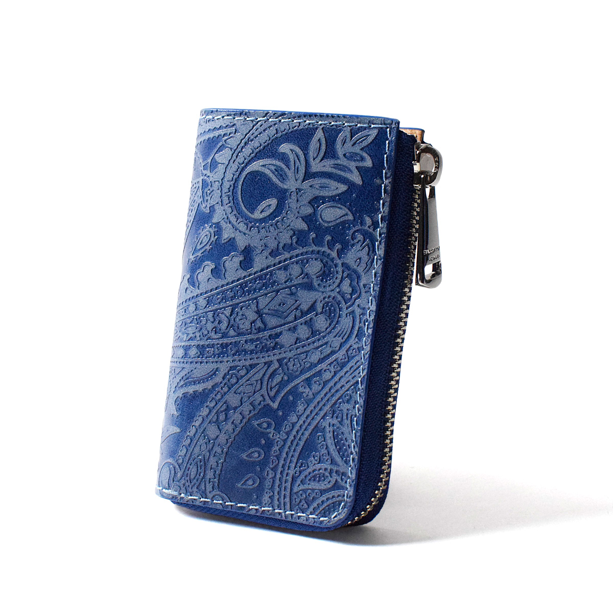 BAGGY PORT “藍染め×ペイズリー“ wallet / <No2632> BAGGY PORT（バギーポート） BAGGYPORT(バギーポート）藍染めレザー