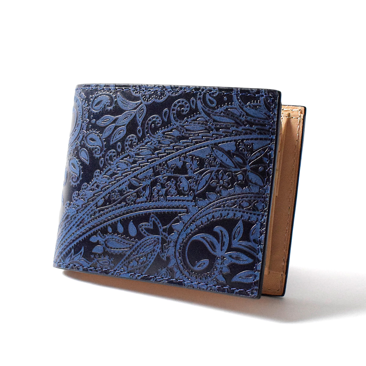 BAGGY PORT “藍染め×ペイズリー“ wallet / <No2632> BAGGY PORT（バギーポート） BAGGYPORT(バギーポート）藍染めレザー
