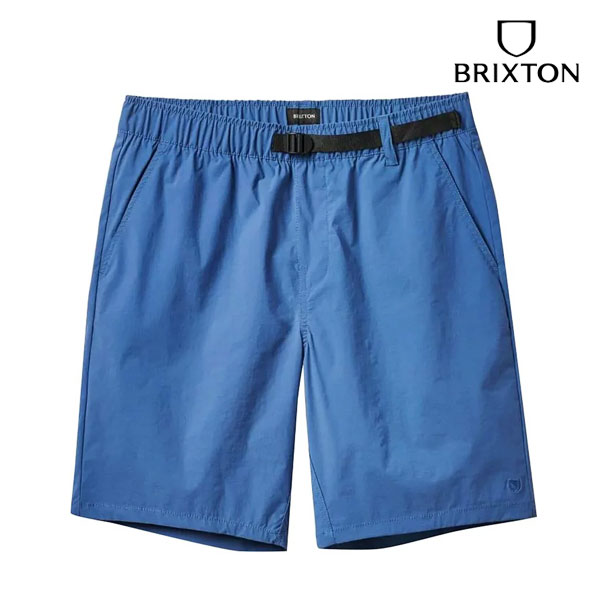 BRIXTON,ブリクストン/23SP/水陸両用/ショートパンツ・ボードショーツ/STEADY CINCH X SHORT/PACIFIC BLUE・ブルー/ストレッチ/耐久撥水/アウトドア/メンズ｜selfishsurf