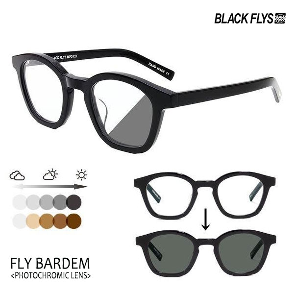 限定 クーポン10% 【調光レンズ】BLACK FLYS サングラス ブラック