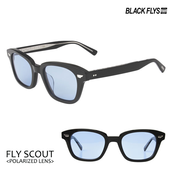 BLACKFLYS,ブラックフライ/22/FLY SCOUT Polarized,フライスカウト 偏光レンズ/BF-1413-07/MT BLACK/LT BLUE POL/サングラス/ユニセックス/ボスリントン｜selfishsurf