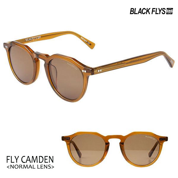 BLACKFLYS，ブラックフライ/22/FLY CAMDEN，フライカムデン ノーマルレンズ/BF-1259-04/CLEAR BROWN/BROWN/サングラス/ユニセックス/ボストン/クラウンパント