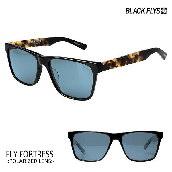 BLACKFLYS,ブラックフライ/22/FLY FORTRESS Polarizedレンズ,フライフォートレス 偏光レンズ/BF-1327-05/BLACK-BLACK HAVANA/BLUE POL/ウェリントン/7DEL｜selfishsurf