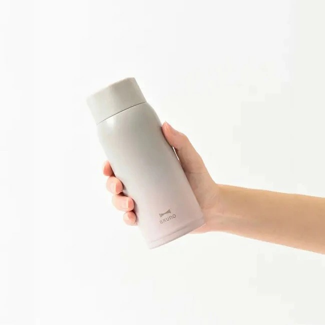 未使用　コープデリ×BRUNO ミニステンレスボトル　ほぺたんクリアボトルつき BRUNO（ブルーノ） 軽量ステンレススクリューボトル medium BHK271
