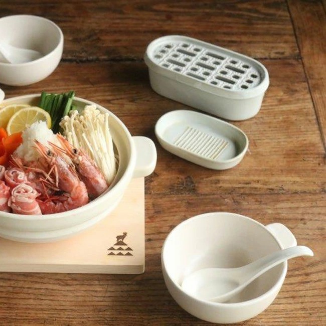 アントニオ猪木、道、和風陶器食器セット 丼、皿、 れんげ2つ かもしか道具店 とんすいとれんげのセット 白 黒 とんすい れんげ