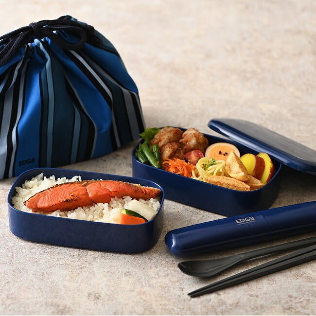 イエロースタジオ 弁当箱 【25】エッジ オーバル2段ランチボックス