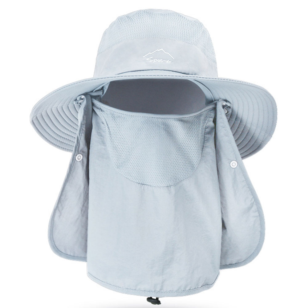 日よけ 帽子 メンズ レディース サファリハット 農作業 UVカット帽子 紫外線対策 熱中症対策 フェイスマスク アウトドア 釣り キャップ 日よけ帽子 y4｜senastyle｜04