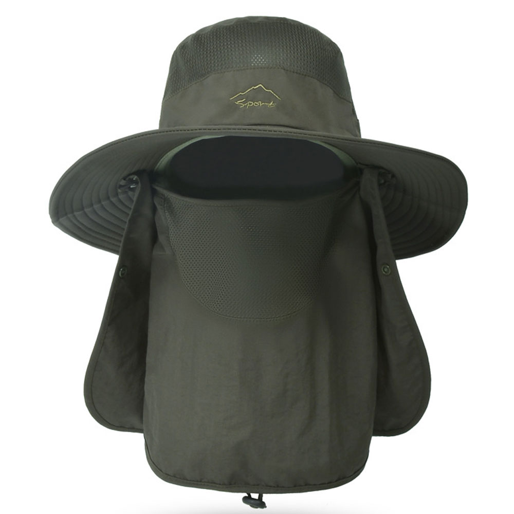 日よけ 帽子 メンズ レディース サファリハット 農作業 UVカット帽子 紫外線対策 熱中症対策 フェイスマスク アウトドア 釣り キャップ 日よけ帽子 y4｜senastyle｜06