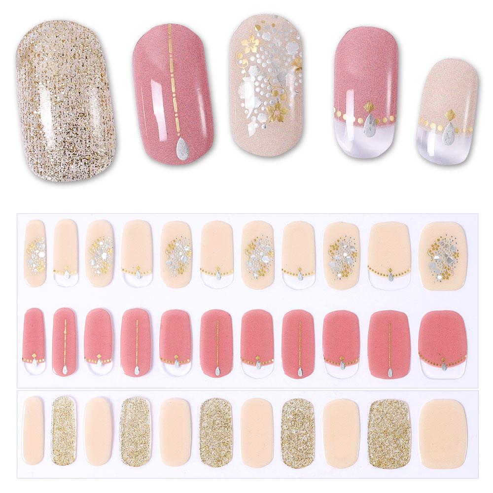 ネイルシール ジェル 硬化 2枚 LEDジェルネイルライトセット ジェル