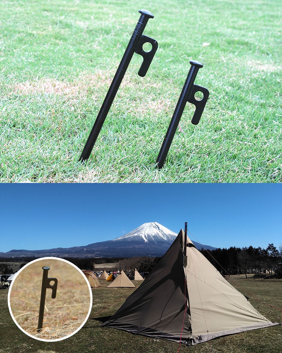 スチールペグ キャンプ テント タープ アウトドア  30cm 10本セット