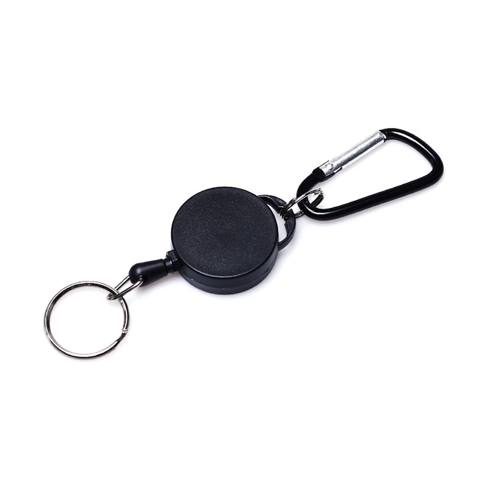 カラビナ キーホルダー リール カラビナリールキーホルダー キーリング ミニカラビナ リールキー キーリール カラビナリール