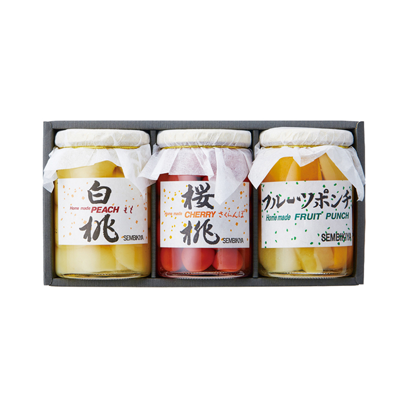 千疋屋　フルーツコンポート3本入 フルーツコンポート3本入 | 京橋千疋屋オフィシャルショップ